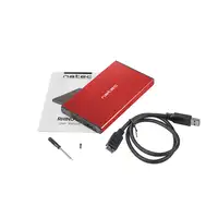 NATEC Rhino GO Carcasa de disco duro/SSD Rojo 2.5"