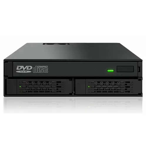 Icy Dock MB994IPO-3SB panel bahía disco duro 2x 2,5" Bandeja para disco duro Negro