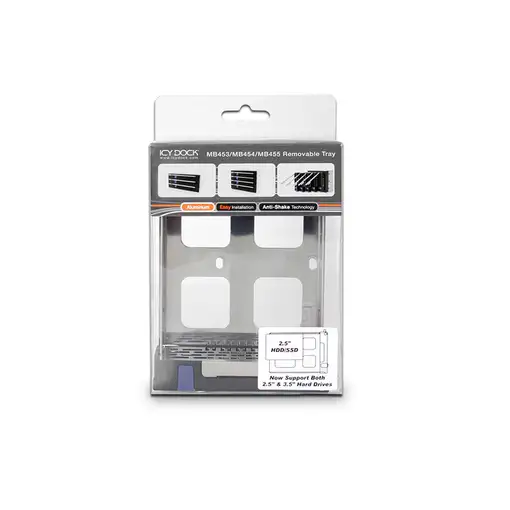 Icy Dock MB453TRAY-2B panel bahía disco duro Bandeja para disco duro Negro, Metáli