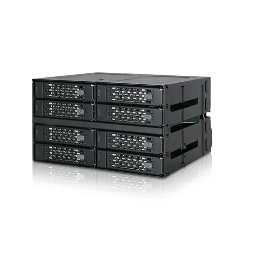 Icy Dock MB508SP-B panel bahía disco duro 2x 5,25" Panel de instalación Negro