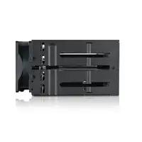 Icy Dock MB508SP-B panel bahía disco duro 2x 5,25" Panel de instalación Negro