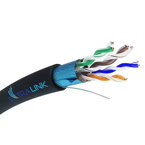 Extralink Par trenzado CAT5E FTP (F/UTP) V2 Exterior 305M