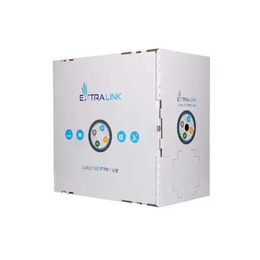 Extralink Par trenzado CAT5E FTP (F/UTP) V2 Exterior 305M