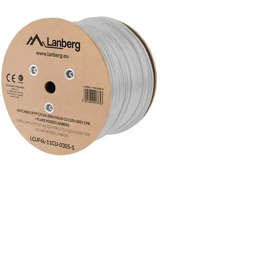 Lanberg LCUF6L-11CU-0305-S cable de red Gris 305 m Cat6a U/FTP (STP)