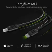 Green Cell KABGC07 cable de conector Lightning 1 m Negro