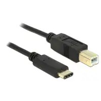 DeLOCK 2m, USB2.0-C/USB2.0-B cable USB USB B USB C Negro