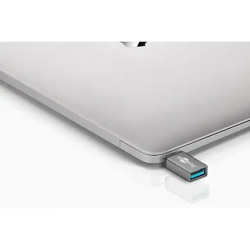 Goobay 56621 cambiador de género para cable USB-C USB 3.0 female (Type A) Gris