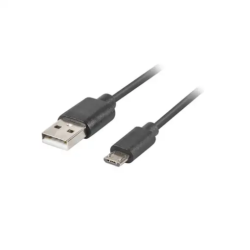 Lanberg CA-USBM-20CU-0010-BK cable USB USB 2.0 1 m USB A Micro-USB B Negro