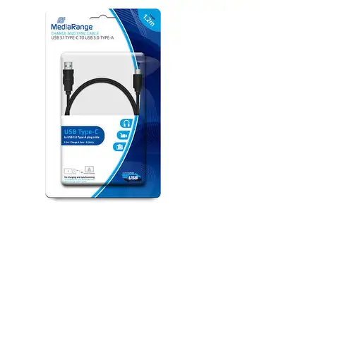 MediaRange MRCS160 cable USB USB 3.2 Gen 1 (3.1 Gen 1) 1,2 m USB A USB C Negro