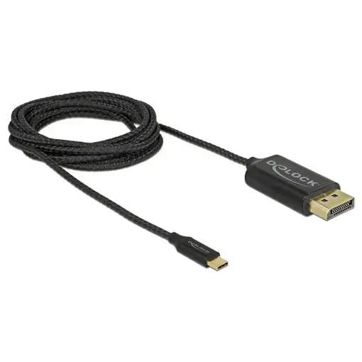 DeLOCK 83710 adaptador de cable de vídeo 2 m USB Tipo C DisplayPort Negro