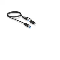 ICY BOX IB-CB032 cable USB USB 3.2 Gen 1 (3.1 Gen 1) 1 m USB B USB A Negro
