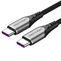 Vention Cable USB 2.0 Tipo-C 5A 100W TAEHF/ USB Tipo-C Macho - USB Tipo-C Macho/ 1