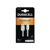 Duracell USB5012W cable de conector Lightning 1 m Blanco