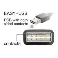 DeLOCK EASY-USB 2.0-A - USB 2.0 micro-B, 3m cable USB USB A Micro-USB B Negro
