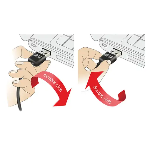 DeLOCK EASY-USB 2.0-A - USB 2.0 micro-B, 3m cable USB USB A Micro-USB B Negro