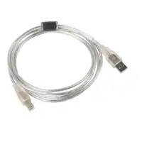 Lanberg CA-USBA-12CC-0018-TR cable USB USB 2.0 1,8 m USB B Transparente
