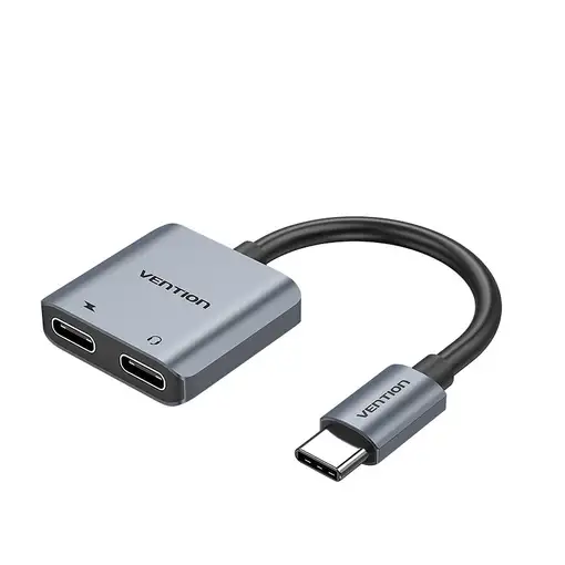 Vention Conversor USB Tipo-C BGZHA/ USB Tipo-C Macho - 2x USB Tipo-C Hembra (Audio