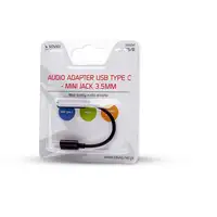 Savio AK-35/B cambiador de género para cable USB Type 3.1 C Jack 3.5mm Negro