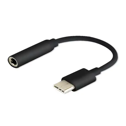 Savio AK-35/B cambiador de género para cable USB Type 3.1 C Jack 3.5mm Negro
