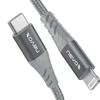 nevox 1886 cable de conector Lightning 2 m Gris, Plata