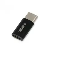 iBox IAMCS2 cambiador de género para cable USB C micro-USB Negro