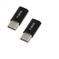 iBox IAMCS2 cambiador de género para cable USB C micro-USB Negro