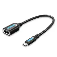 Vention Cable USB 2.0 CCUBB/ MicroUSB Macho - USB Hembra/ 480Mbps/ 15cm/ Negro