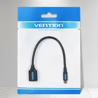 Vention Cable USB 2.0 CCUBB/ MicroUSB Macho - USB Hembra/ 480Mbps/ 15cm/ Negro