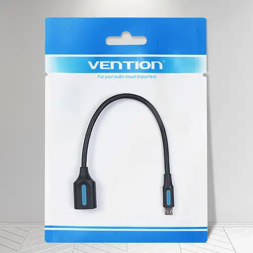 Vention Cable USB 2.0 CCUBB/ MicroUSB Macho - USB Hembra/ 480Mbps/ 15cm/ Negro