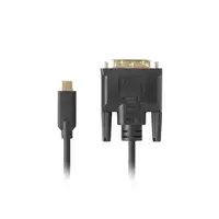 Lanberg CA-CMDV-10CU-0018-BK adaptador de cable de vídeo 1,8 m USB Tipo C DVI-D Ne