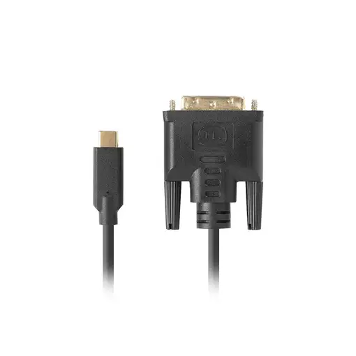 Lanberg CA-CMDV-10CU-0018-BK adaptador de cable de vídeo 1,8 m USB Tipo C DVI-D Ne