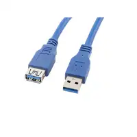 Lanberg CA-US3E-10CC-0030-B cable USB 3 m USB A Azul