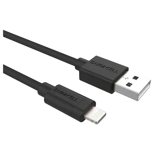 Duracell USB5022A cable de conector Lightning 2 m Negro