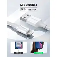 Ugreen cable USB 2.0 A lightning 2m, 5V/2.4A iPhone 7 / 7plus / 6S/ 6 / 6 Plus, iP