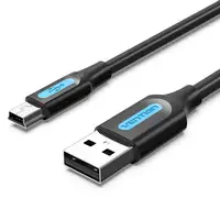 Vention Cable USB 2.0 COMBD/ USB Macho - MiniUSB Macho/ 50cm/ Negro