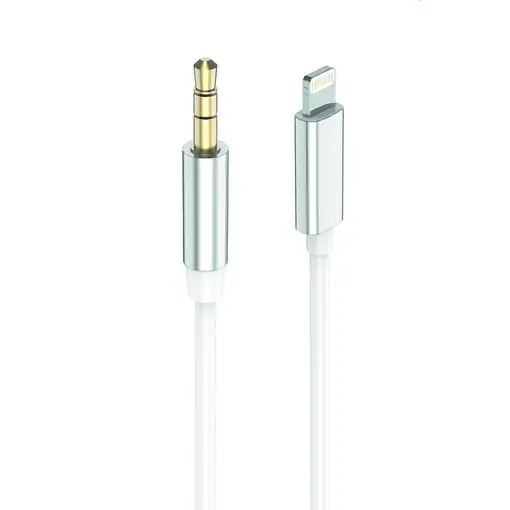 2GO 797218 cable de audio 1 m 3,5mm Lightning Blanco