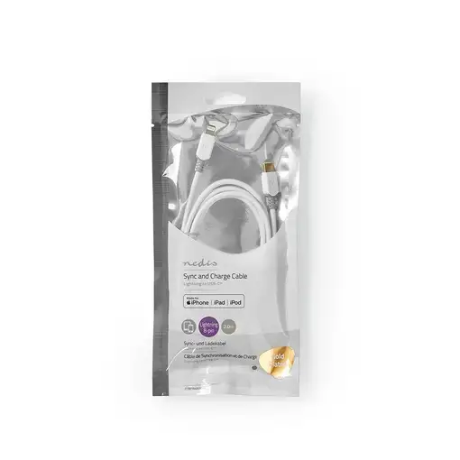 Nedis CCBP39650WT20 cable de conector Lightning 2 m Blanco