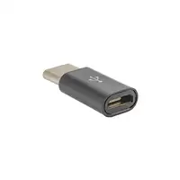 Akyga AK-AD-46 cambiador de género para cable USB Typ micro-B USB Typ C Negro
