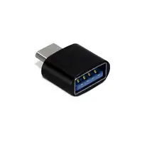 Inter-Tech 88885461 cambiador de género para cable USB Type C USB Type A Negro