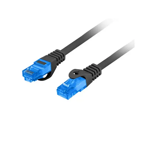 Lanberg PCF6A-10CC-0100-BK cable de red Negro 1 m Cat6a S/FTP (S-STP)
