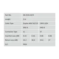 Digitus Cable de conexión de fibra óptica multimode OM 3, LC/ST