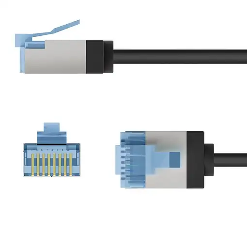 Goobay 74319 cable de red Negro 2 m Cat6a U/FTP (STP)
