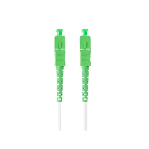 Lanberg FO-SASA-SS21-0050-WH Cable de fibra óptica e InfiniBand 5 m SC Verde, Blan