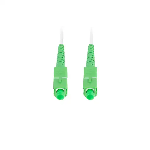 Lanberg FO-SASA-SS21-0050-WH Cable de fibra óptica e InfiniBand 5 m SC Verde, Blan