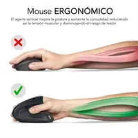 Ratón Glide Vertical Ergo Dual Mouse Batería Negro