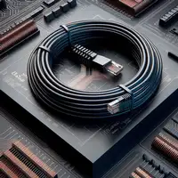Phasak Cable de Red Cat.6 UTP Solido CCA Cat.6 UTP Negro 10M