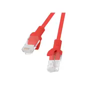 Lanberg PCU5-10CC-0025-R cable de red Rojo 0,25 m Cat5e U/UTP (UTP)