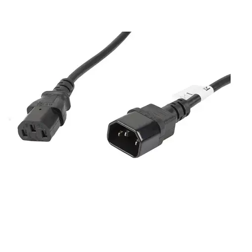 Lanberg CA-C13E-11CC-0050-BK cable de transmisión Negro 5 m C13 acoplador C14 acop