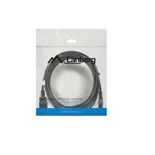 Lanberg CA-C13E-11CC-0050-BK cable de transmisión Negro 5 m C13 acoplador C14 acop