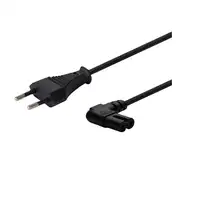 Savio CL-144 Power cable Black 3 m angled Negro 2 pines IEC Type E (3.4 mm, 3.1 mm